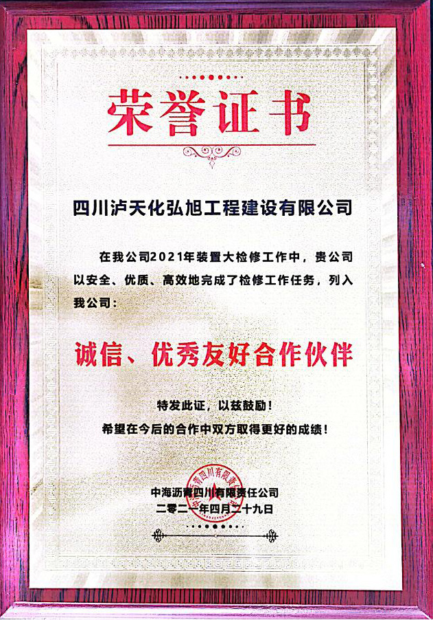 誠(chéng)信、優(yōu)秀友好合作伙伴(圖1)
